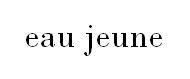 Eau Jeune logo