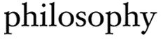 Philosophy logo